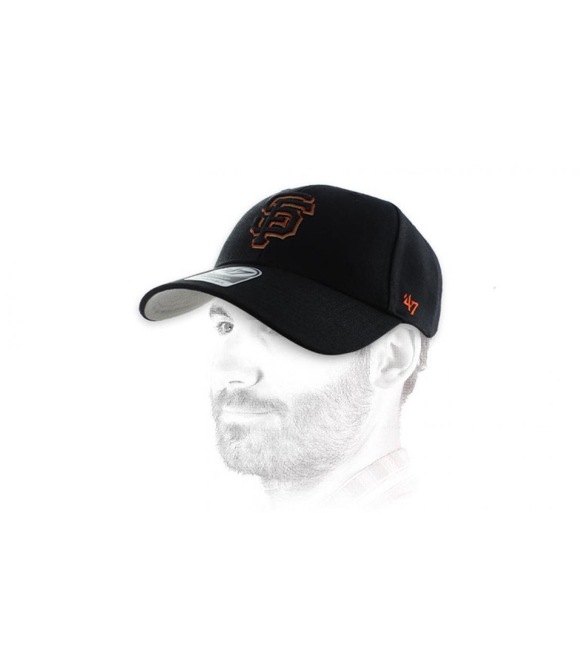 black and orange SF cap MVP SF Giants black